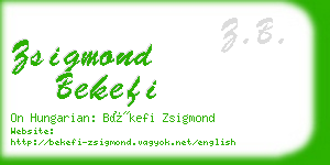 zsigmond bekefi business card